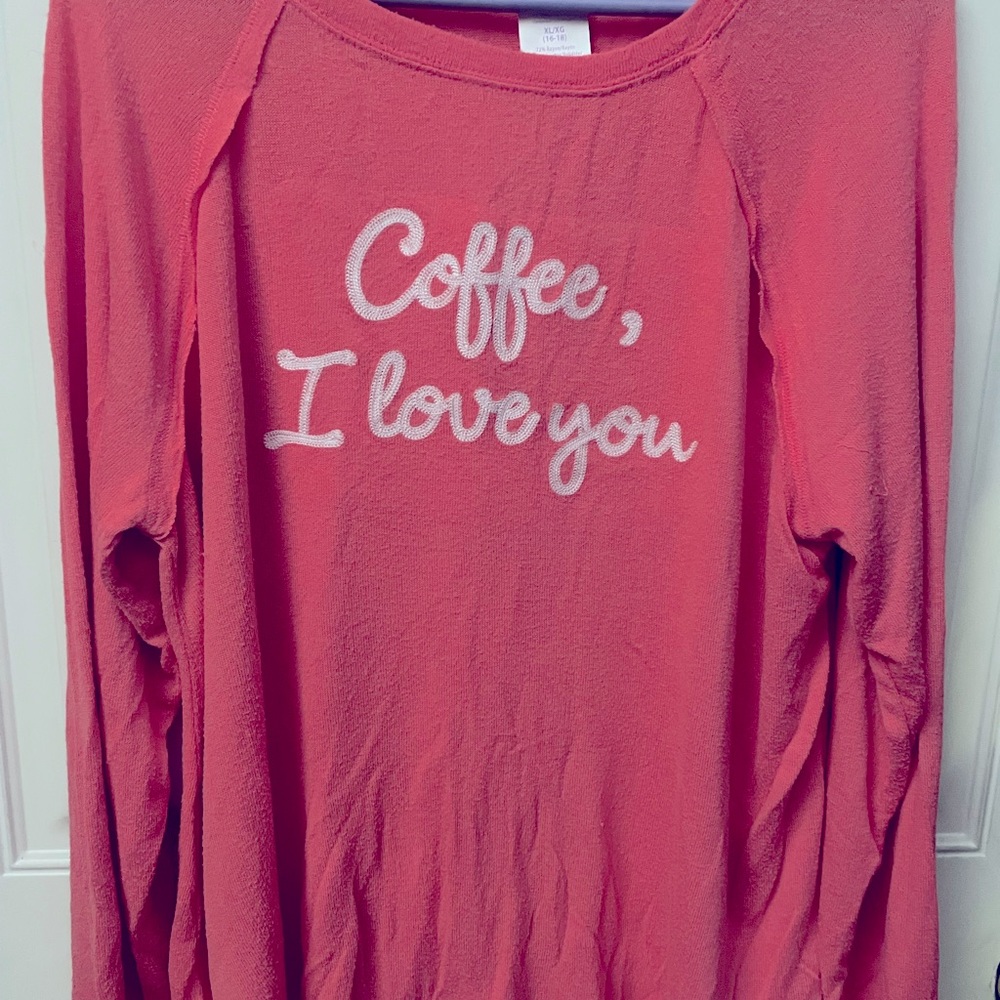 “I love Coffee” long sleeved shirt